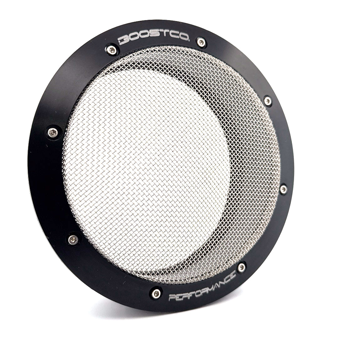 Black Turbo inlet screen guard for performance setups – BoostCo street edition